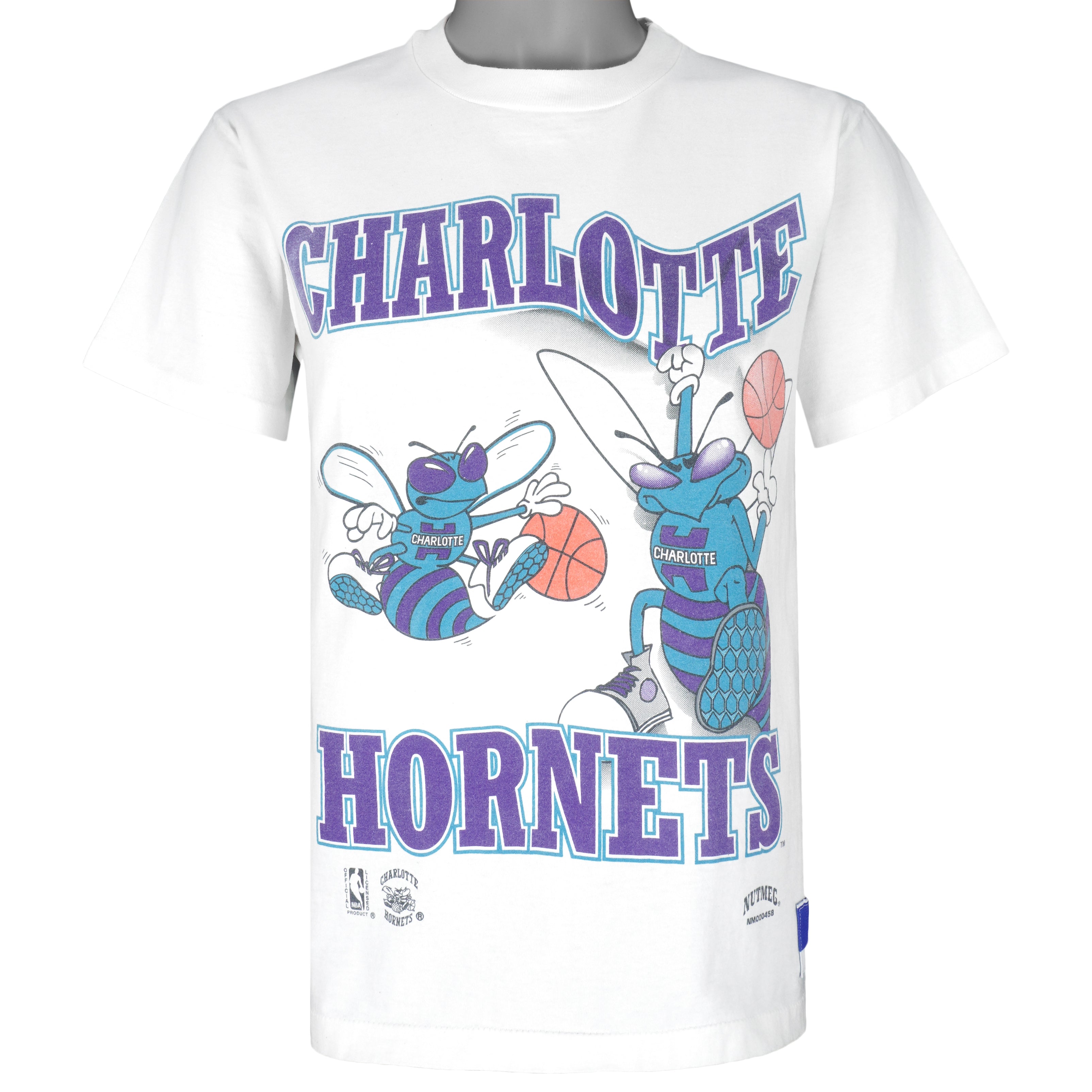 Vintage Charlotte Hornets Long Sleeve Shirt the Game Made USA 