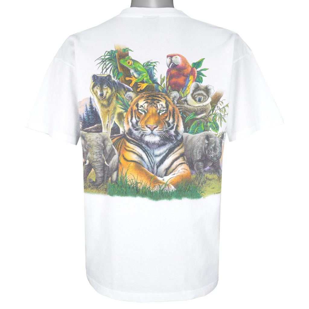 Vintage (Habitat) - Endangered Species Of The World T-Shirt 1990s X-Large Vintage Retro