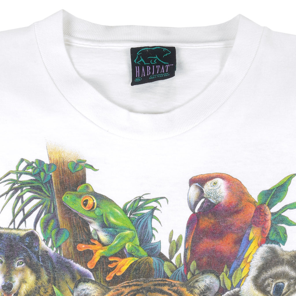 Vintage (Habitat) - Endangered Species Of The World T-Shirt 1990s X-Large Vintage Retro