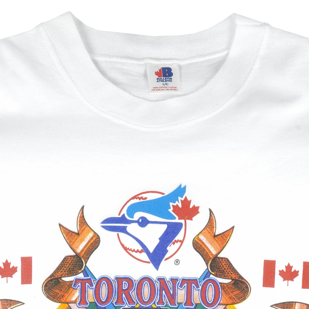 Vintage Toronto Blue Jays Bulletin MLB Baseball Blue T-shirt 