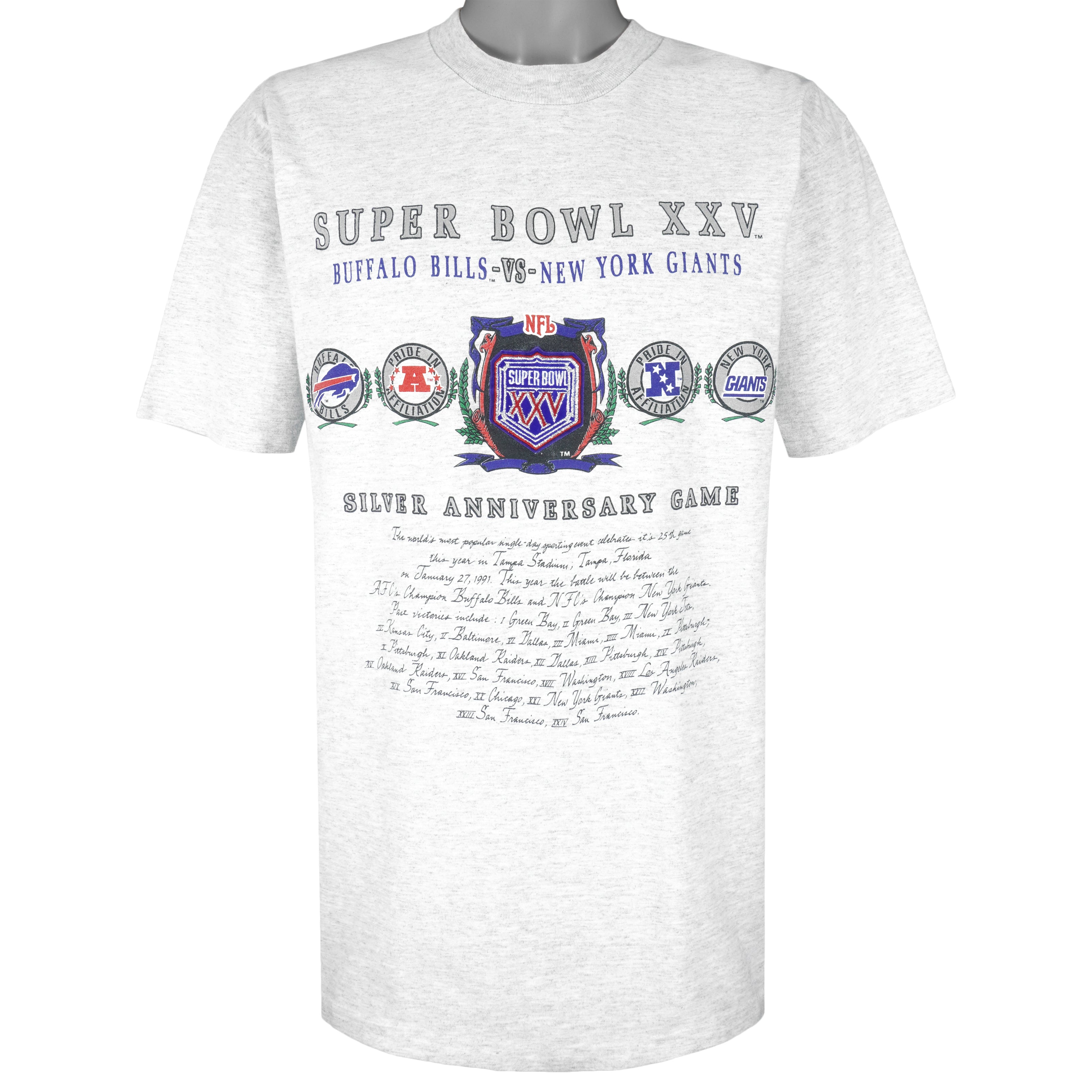 Super Bowl XXV Champions Bills Shirt