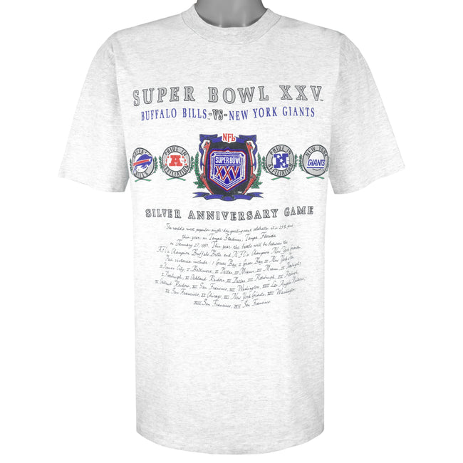 New York Giants 1991 Super Bowl XXV Champions T-Shirt XL with Tags Single  Stitch