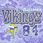 NFL - Minnesota Vikings Tie Dye T-Shirt 2000 Large Vintage Retro Football