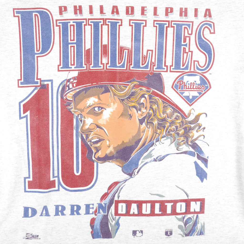 LegacyVintage99 Vintage Philadelphia Phillies Darren Daulton T Shirt Tee Delta Made USA Xtra Large XL MLB Baseball Philly Pennsylvania 1990s 90s Xplosion