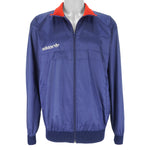 Adidas - Blue Zip-Up Windbreaker 1990s Large