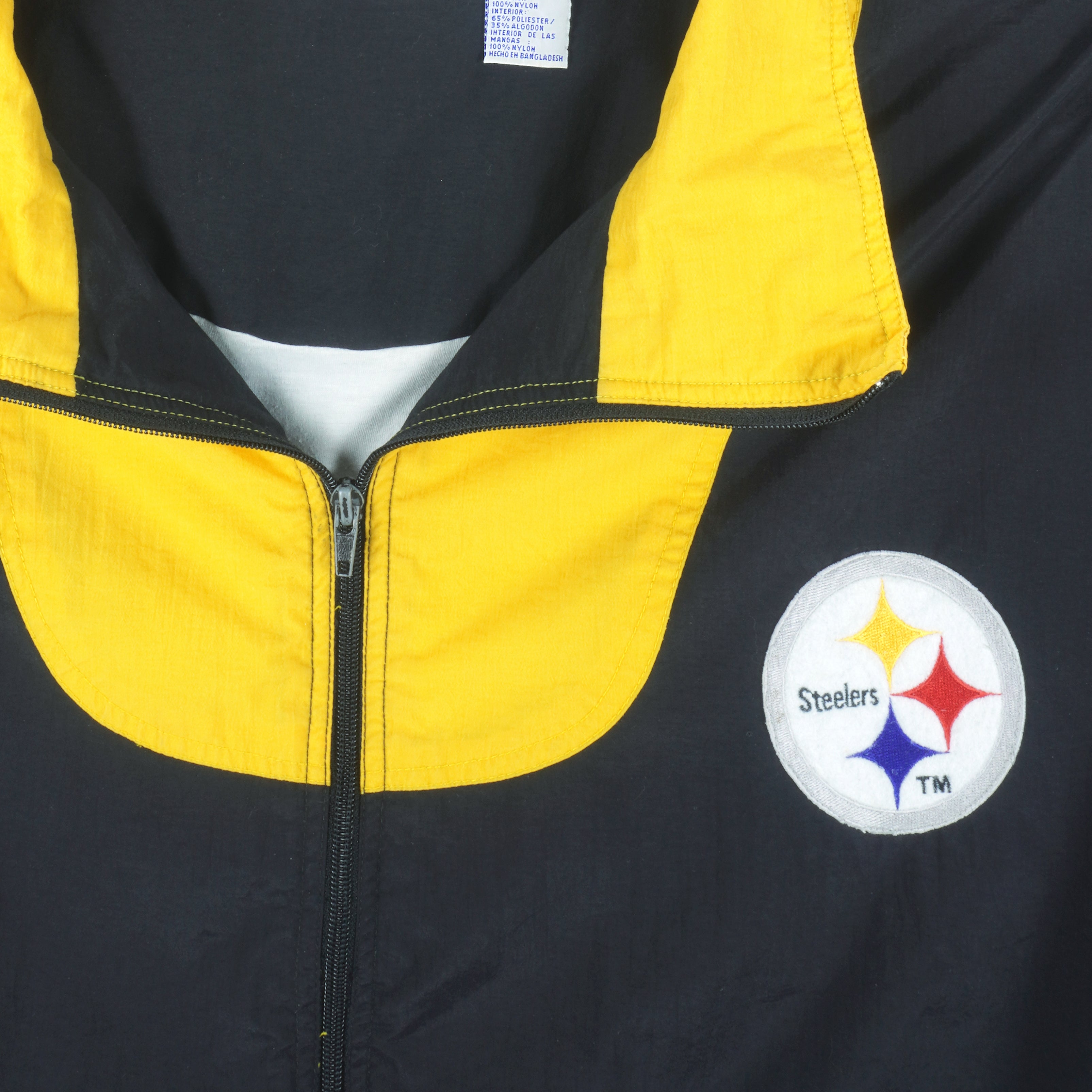 Vintage 90s NFL Pittsburgh Steelers Windbreaker Zip Jacket 