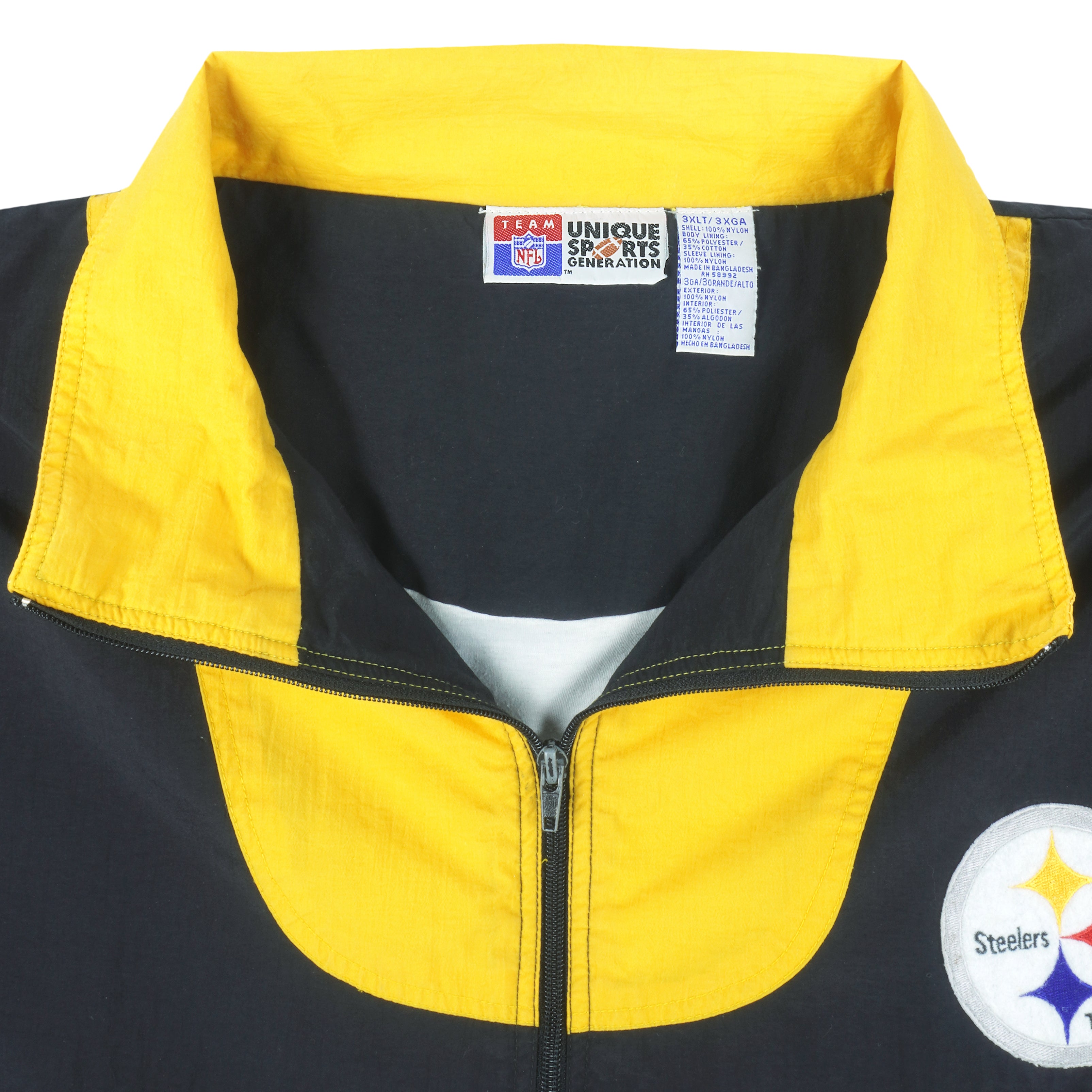 Vintage 90s NFL Pittsburgh Steelers Windbreaker Zip Jacket -   Hong Kong