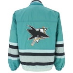 NHL (Apex One)- San Jose Sharks Pullover Jacket 1990s X-Large Vintage Retro Hockey