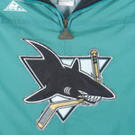 NHL (Apex One)- San Jose Sharks Pullover Jacket 1990s X-Large Vintage Retro Hockey