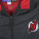 NHL - New Jersey Devils Zip-Up Windbreaker 1990s X-Large Vintage Retro Hockey