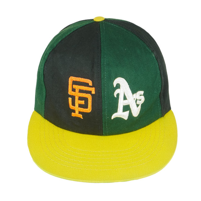 Vintage 1990's Oakland A's Youngan Bar Two-Tone Snapback Hat / Sole Food SF