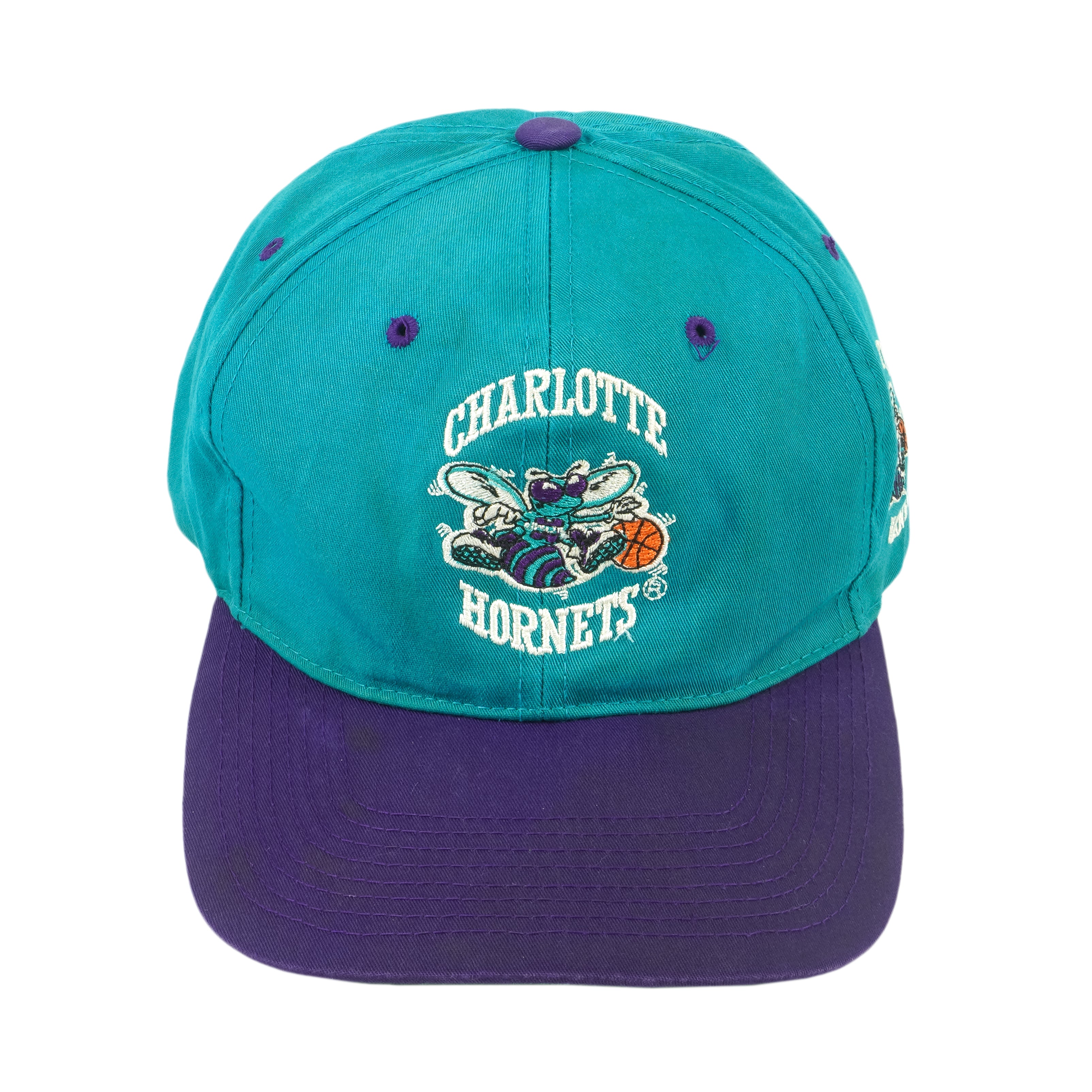 Vintage Snapback Snap Back Hat Charlotte Hornets G Cap Logo 90's