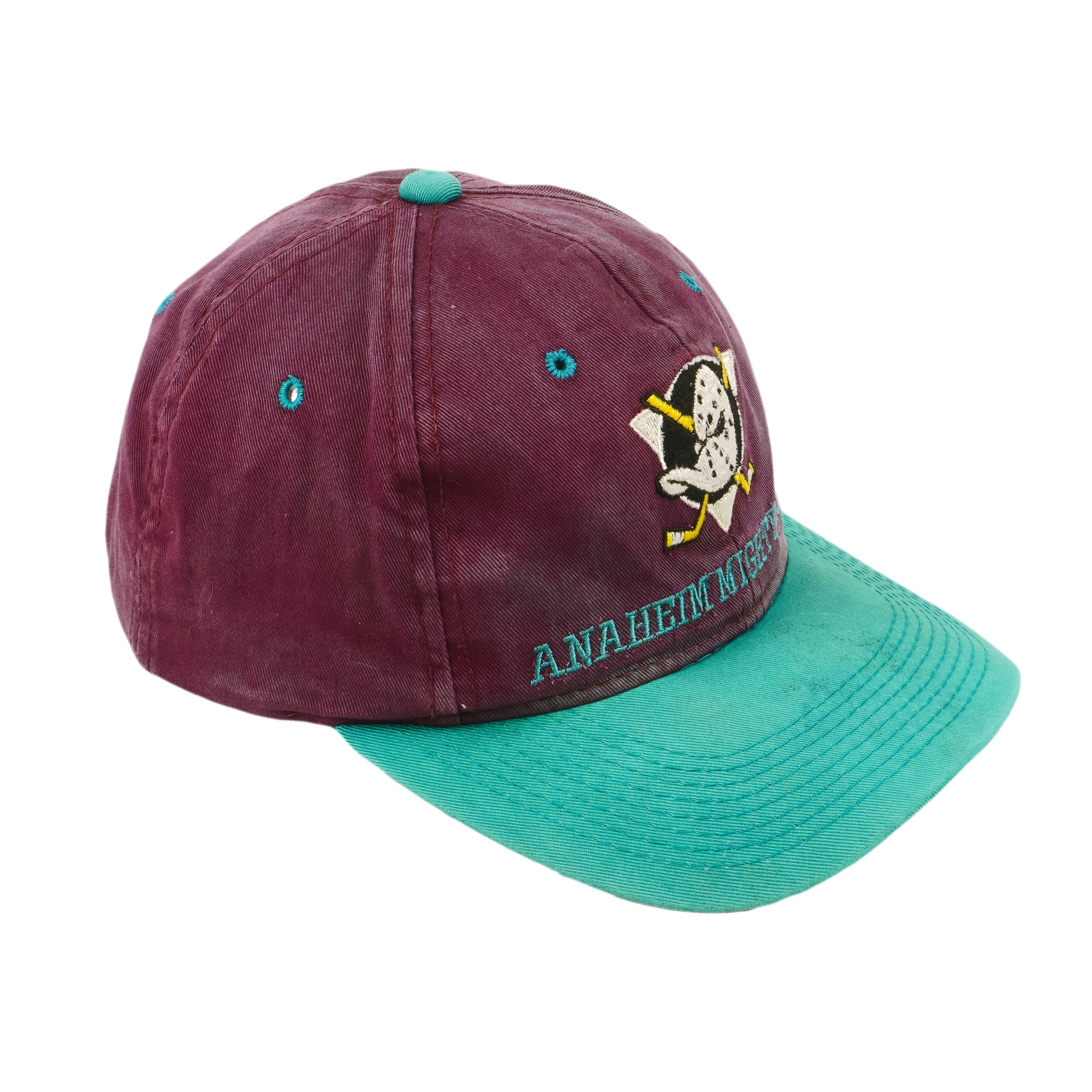 Vintage 90s Anaheim Mighty Ducks Snapback Hat Cap The Game Big