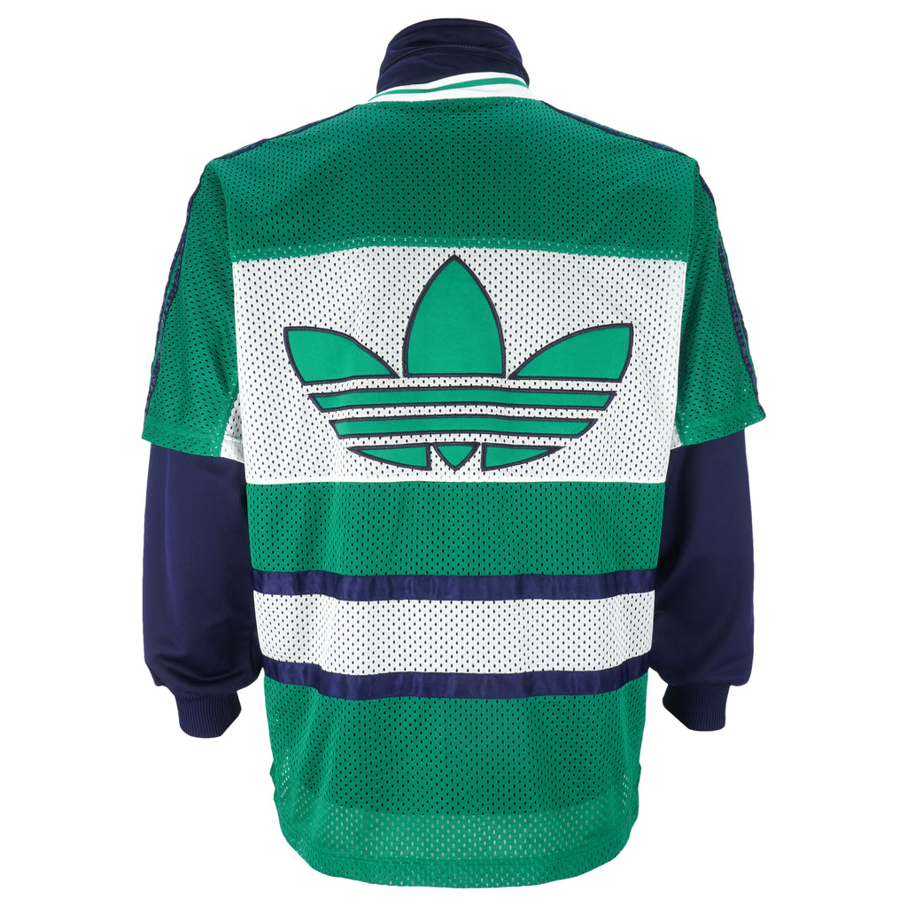 Adidas - Zip-Up Big Logo Track Jacket 1990s Large Vintage Retro