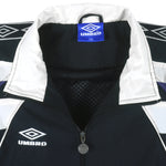 Umbro - Black Zip-Up Windbreaker 1990s XX-Large Vintage Retro