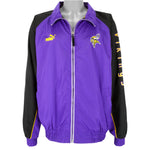 Puma - Minnesota Vikings Zip-Up Windbreaker 1990s X-Large Vintage Retro Football