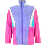 Reebok - Pink & Purple Colorblock Windbreaker 1990s Large