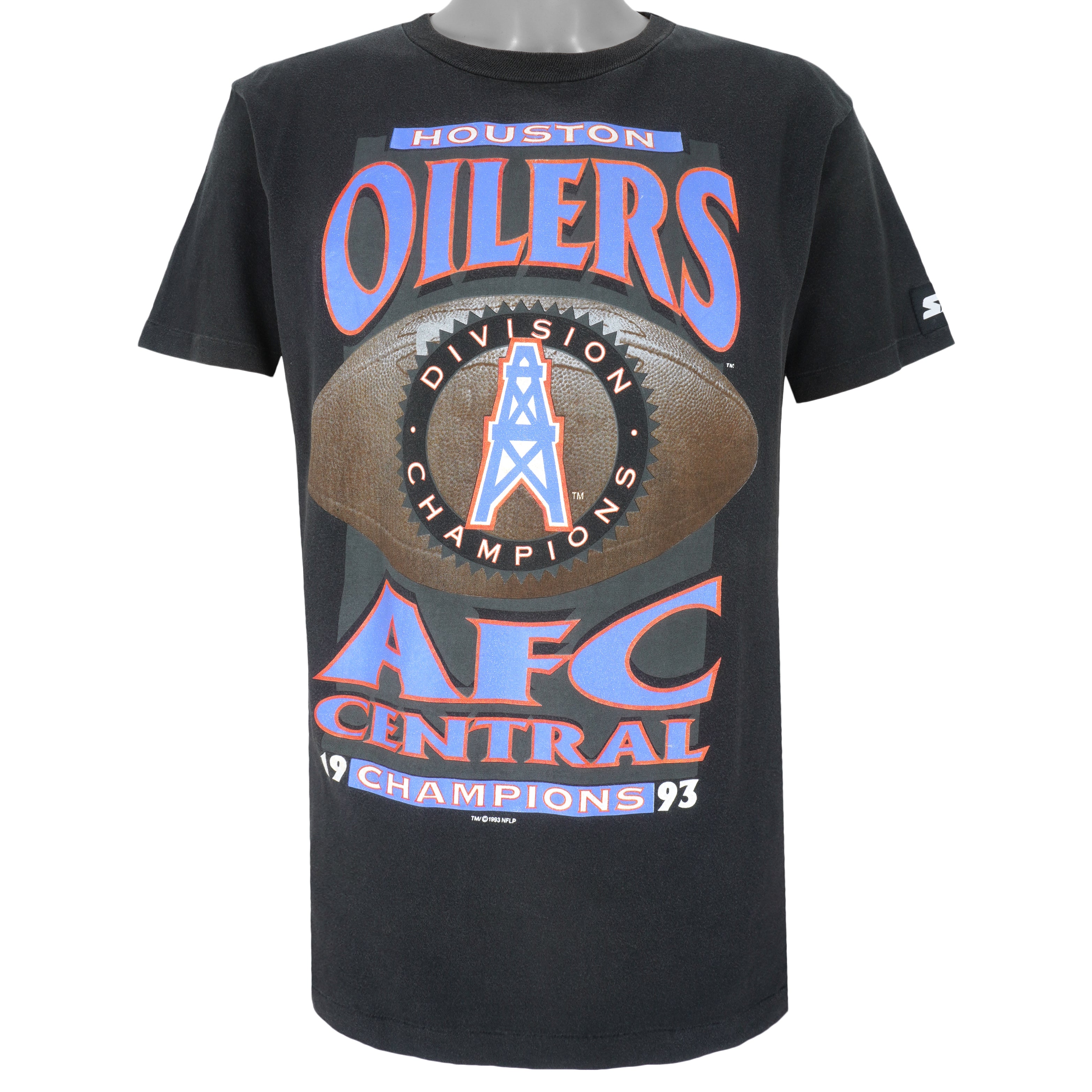 NFL Vintage Houston Oilers Football Graphic Shirt Black Unisex Men
