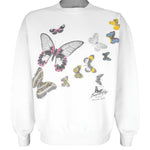 Vintage - Butterfly World Vancouver Island Crew Neck Sweatshirt 1990s Medium
