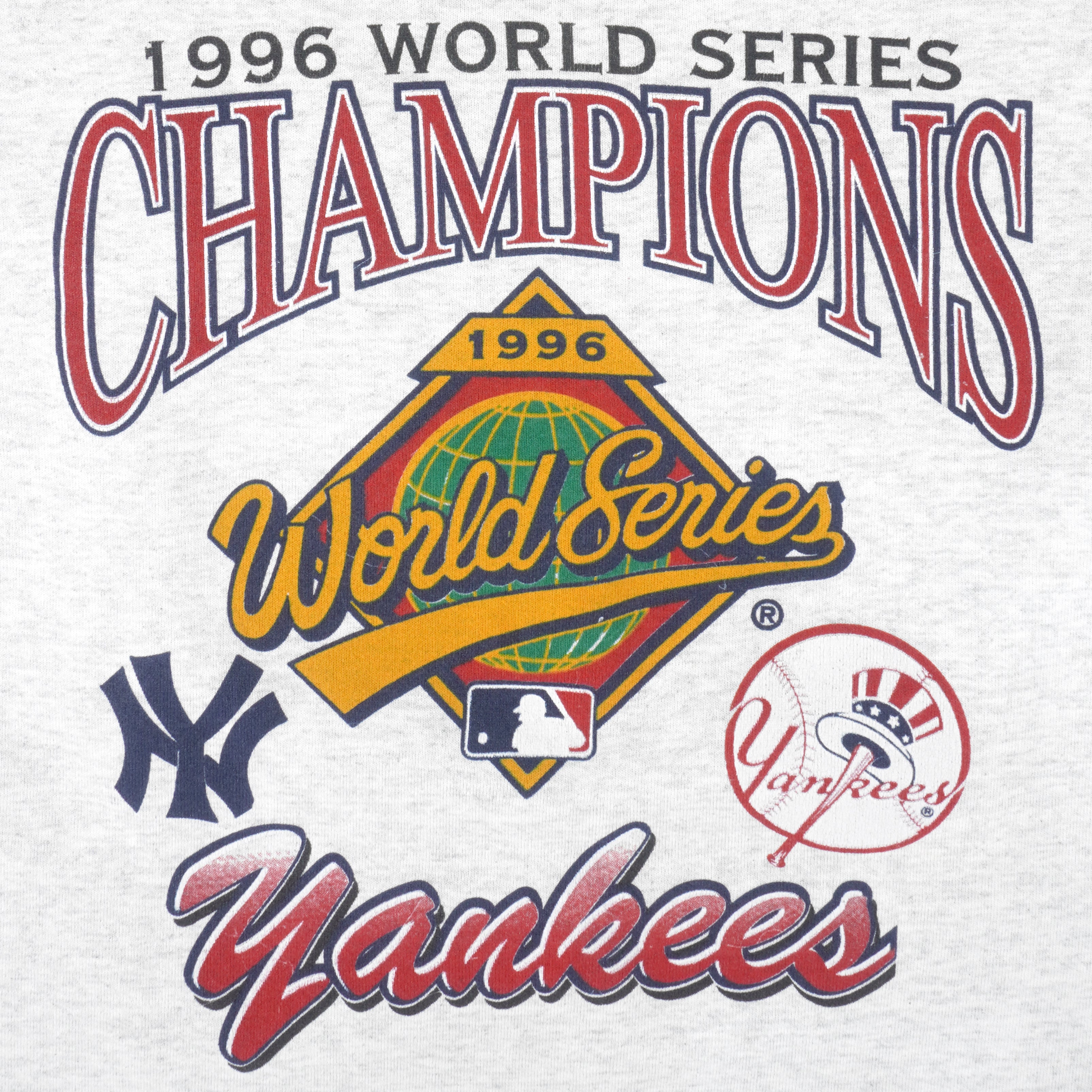 Vintage Lee NY Yankees Crewneck Sweatshirt L Grey 1999 World Series Champion