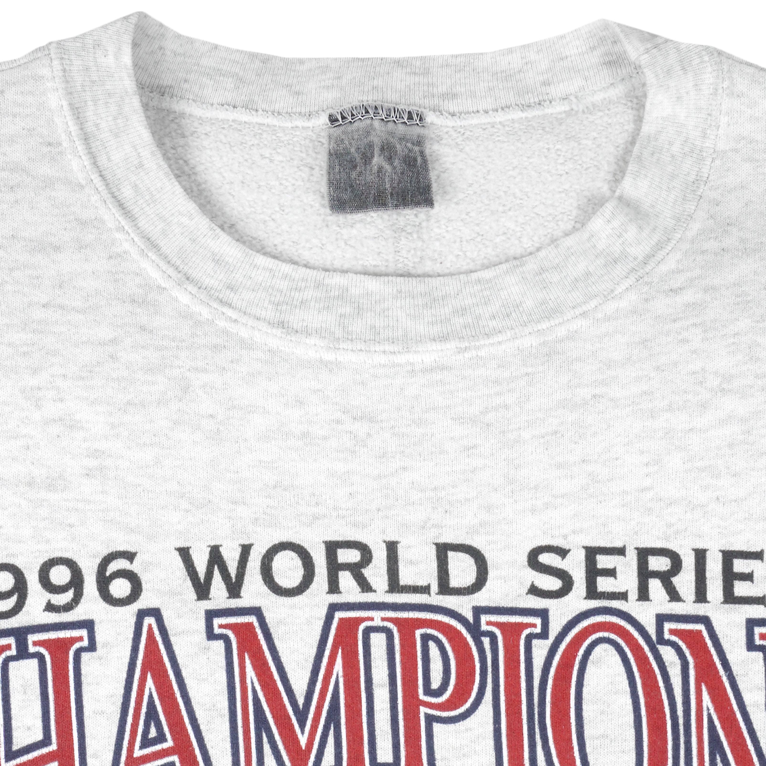 Vintage Lee NY Yankees Crewneck Sweatshirt L Grey 1999 World Series Champion