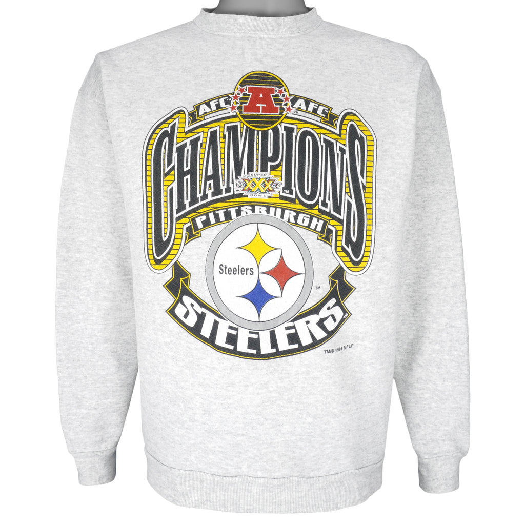 NFL - Pittsburgh Steelers, AFC Champions Sweatshirt 1995 Large Vintage Retro Football