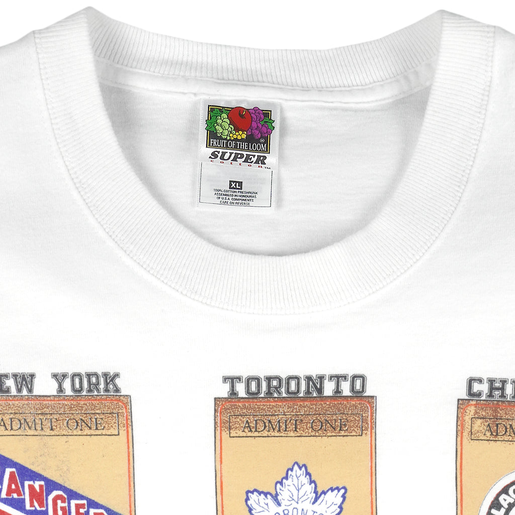 NHL - Original Six Team T-Shirt 1990s X-Large Vintage Retro Hockey