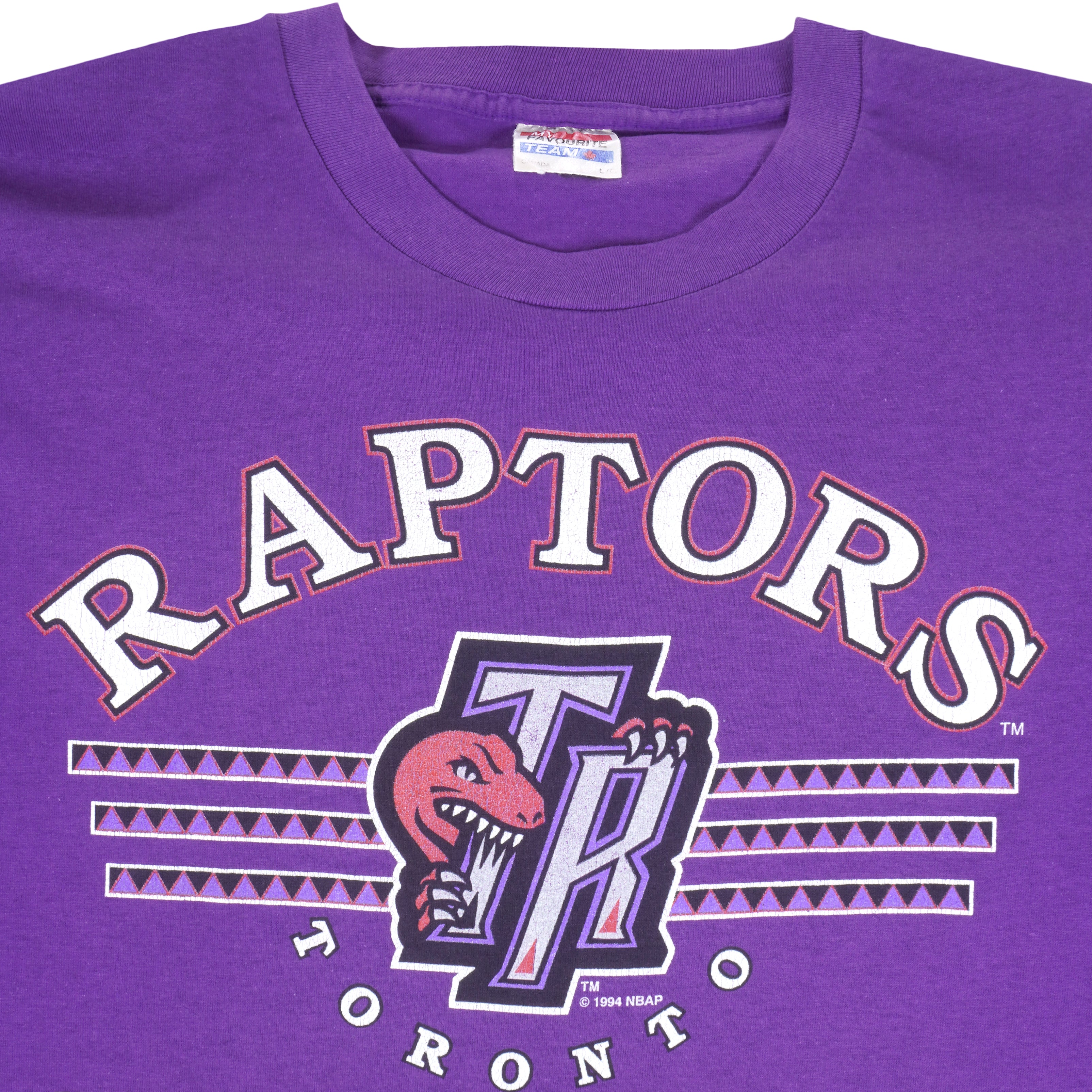 Vintage 90s Toronto Raptors Crewneck Sweatshirt Big Logo Spell 