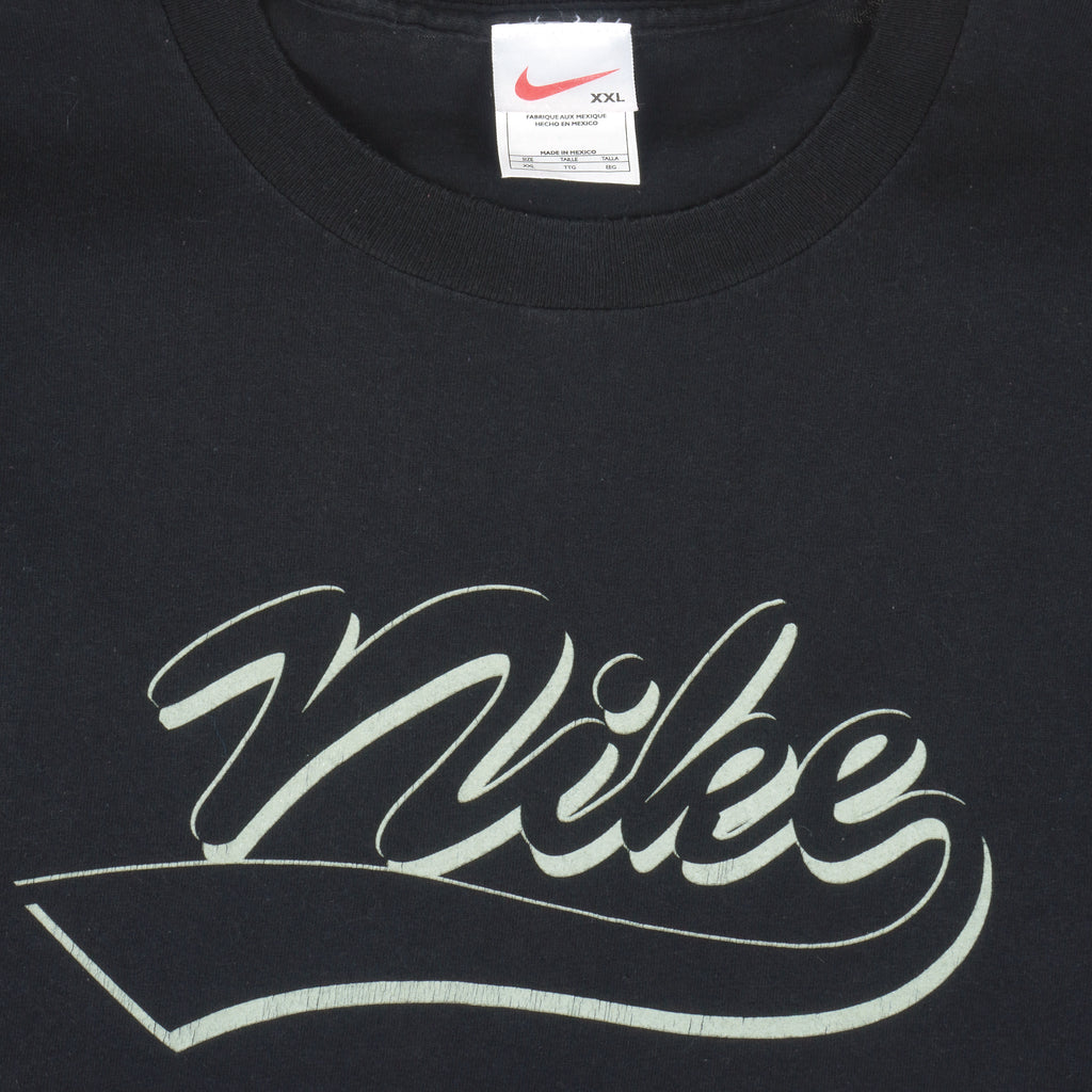 Nike - Black T-Shirt 1990s XX-Large Vintage Retro
