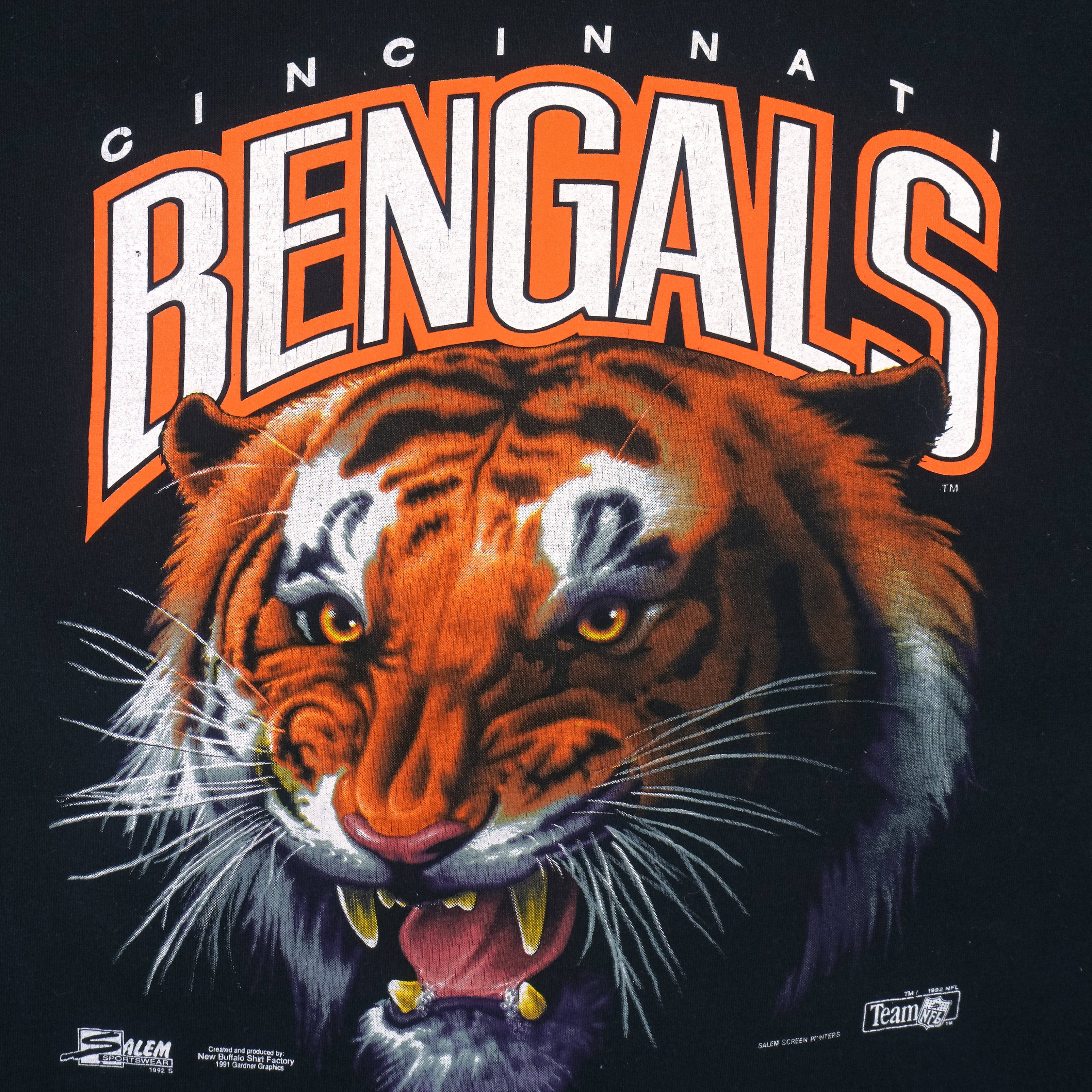 Vintage Cincinnati Bengals Shirt // Vintage Bengals Trench 