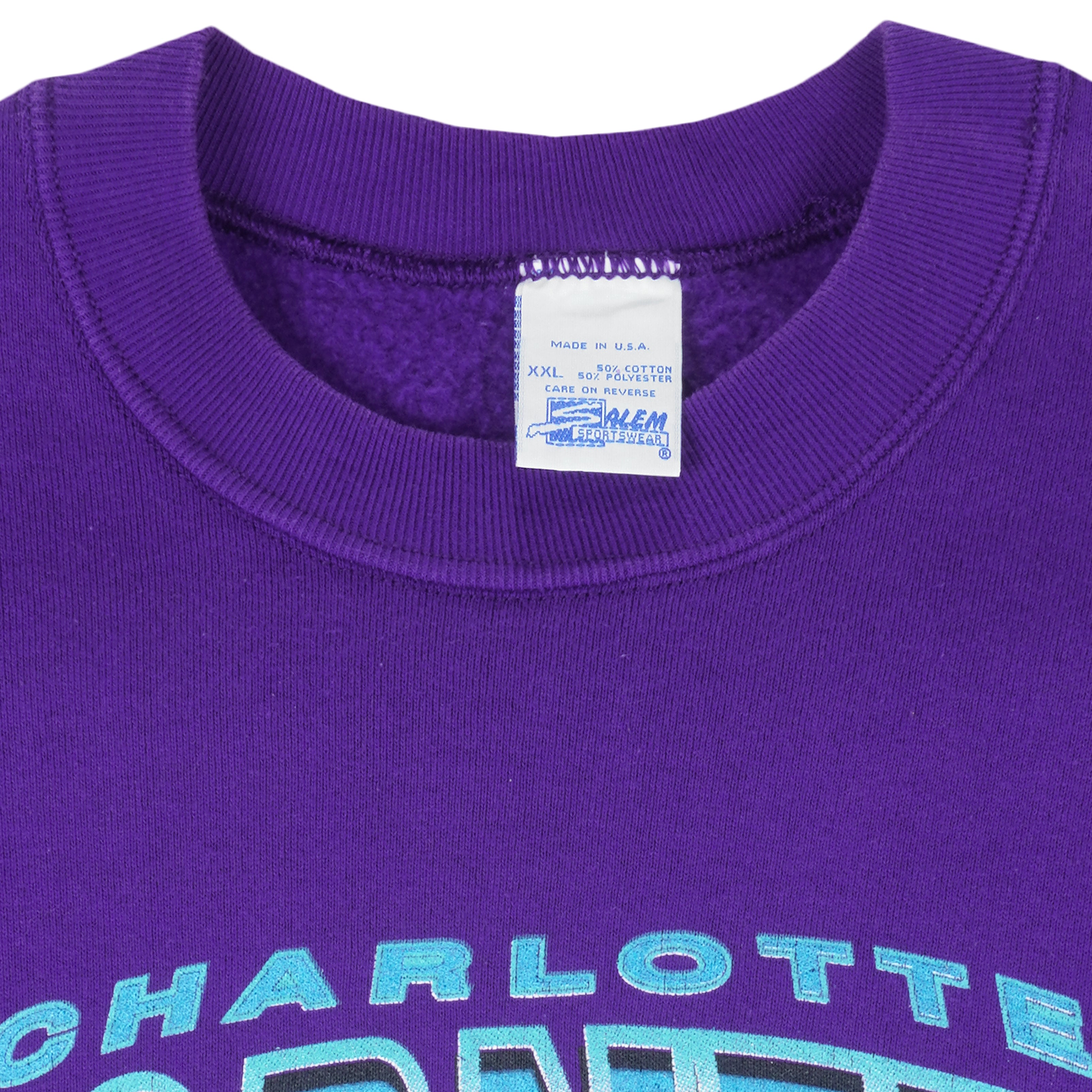 Vintage NBA (Salem) - Charlotte Hornets Crew Neck Sweatshirt 1990s Large –  Vintage Club Clothing