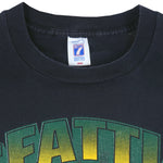 NBA (Logo 7) - Seattle Sonics Big Logo T-Shirt 1994 Large Vintage Retro Basketball