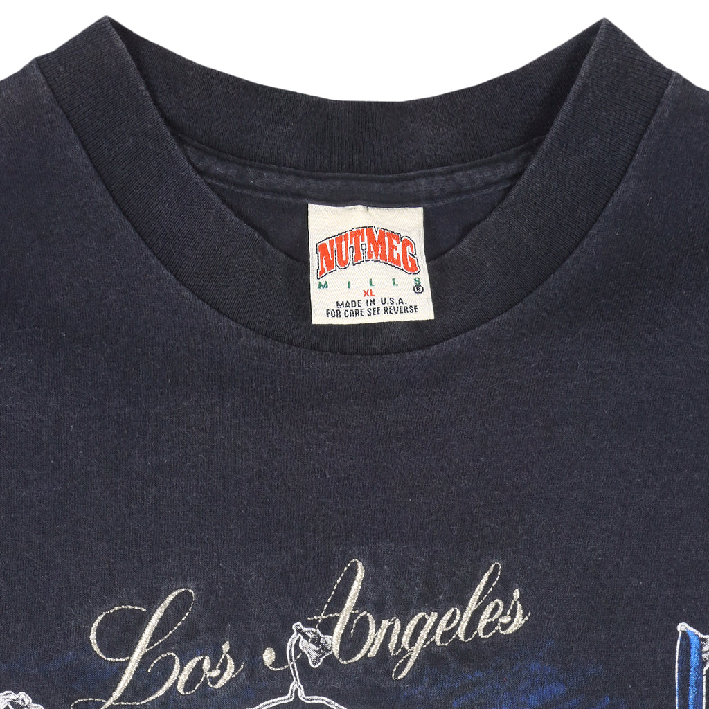 NFL (Nutmeg) - Los Angeles Raiders Locker Room T-Shirt 1990s X-Large Vintage Retro Football