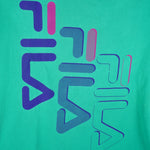 Fila - Light Green T-Shirt 1990s Large Vintage Retro