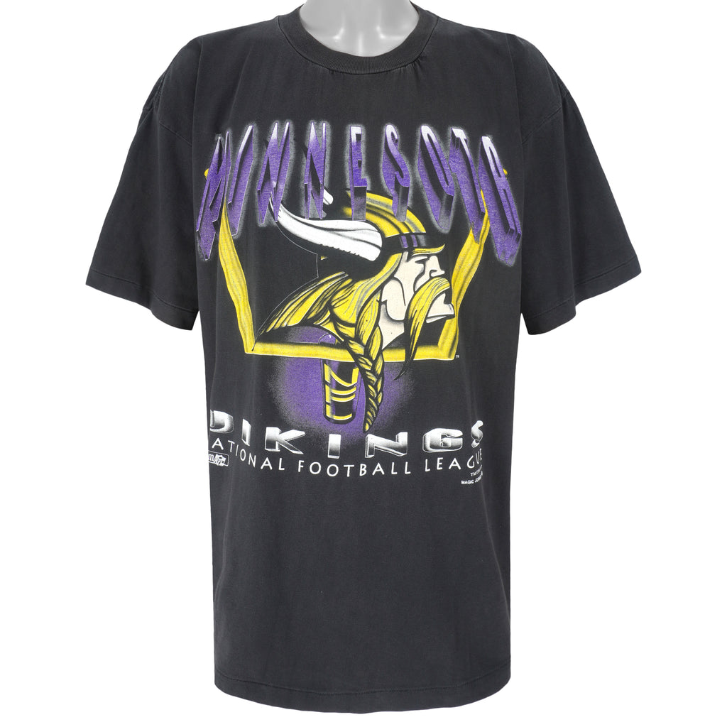 NFL (Magic Johnson Ts) - Minnesota Vikings Big Logo T-Shirt 1993 X-Large Vintage Retro Football