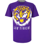 NCAA (Bike) - LSU Tigers Big Logo T-Shirt 1990s Large Vintage Retro College