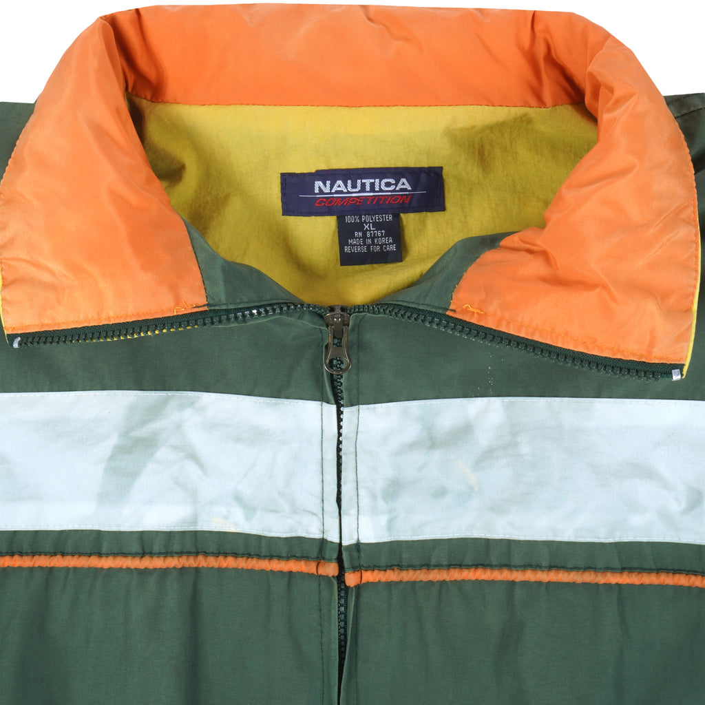 Nautica - Green Zip-Up Jacket 1990s X-Large Vintage Retro