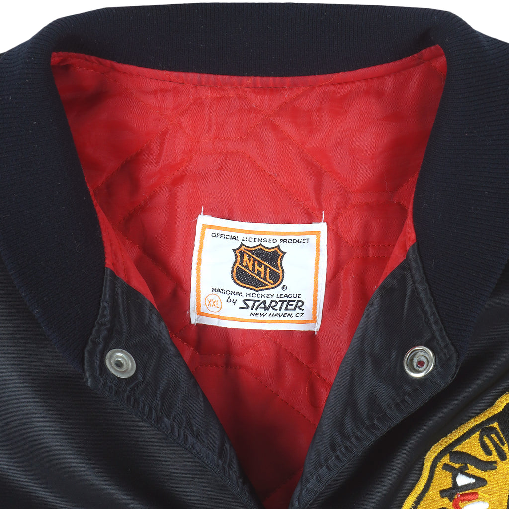 Starter - Chicago Blackhawks Satin Jacket 1990s XX-Large Vintage Retro Hockey