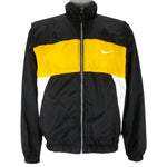 Nike - Black Zip-Up Windbreaker 1990s Medium Vintage Retro