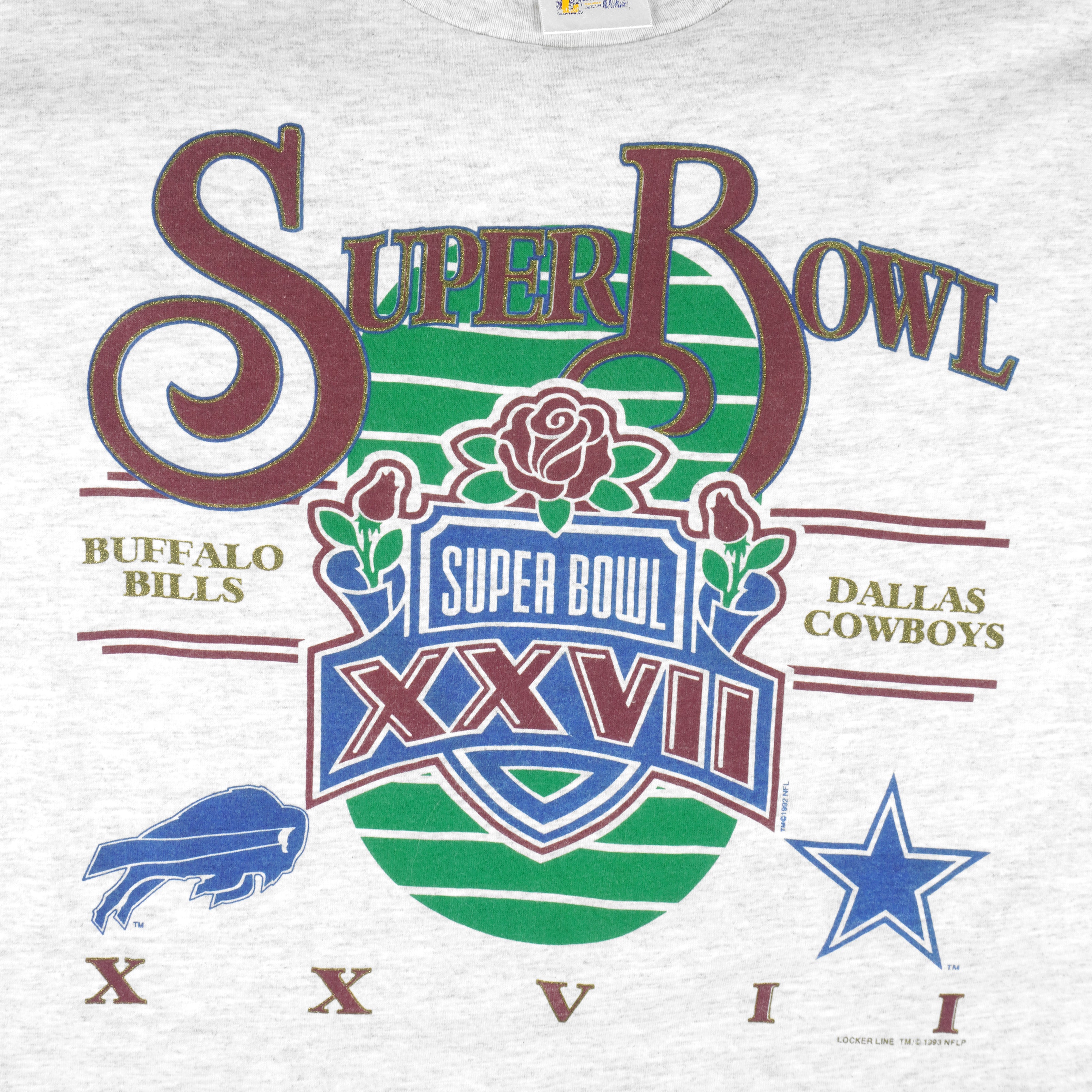 Vintage 1992 NFL Super Bowl Shirt Dallas Cowboys VS Buffalo 