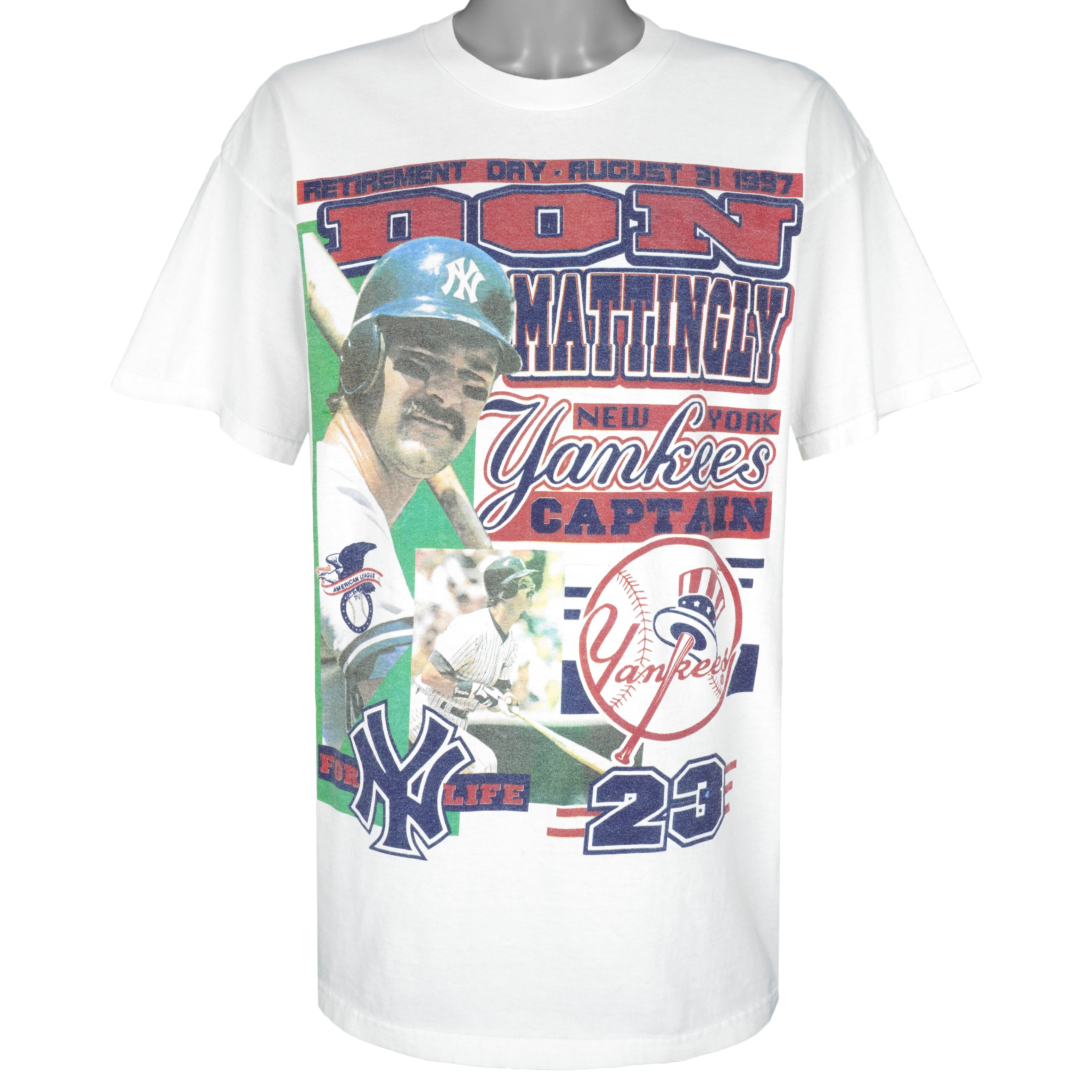 Vintage MLB (Delta) - Yankees Don Mattingly T-Shirt 1997 X-Large – Vintage  Club Clothing