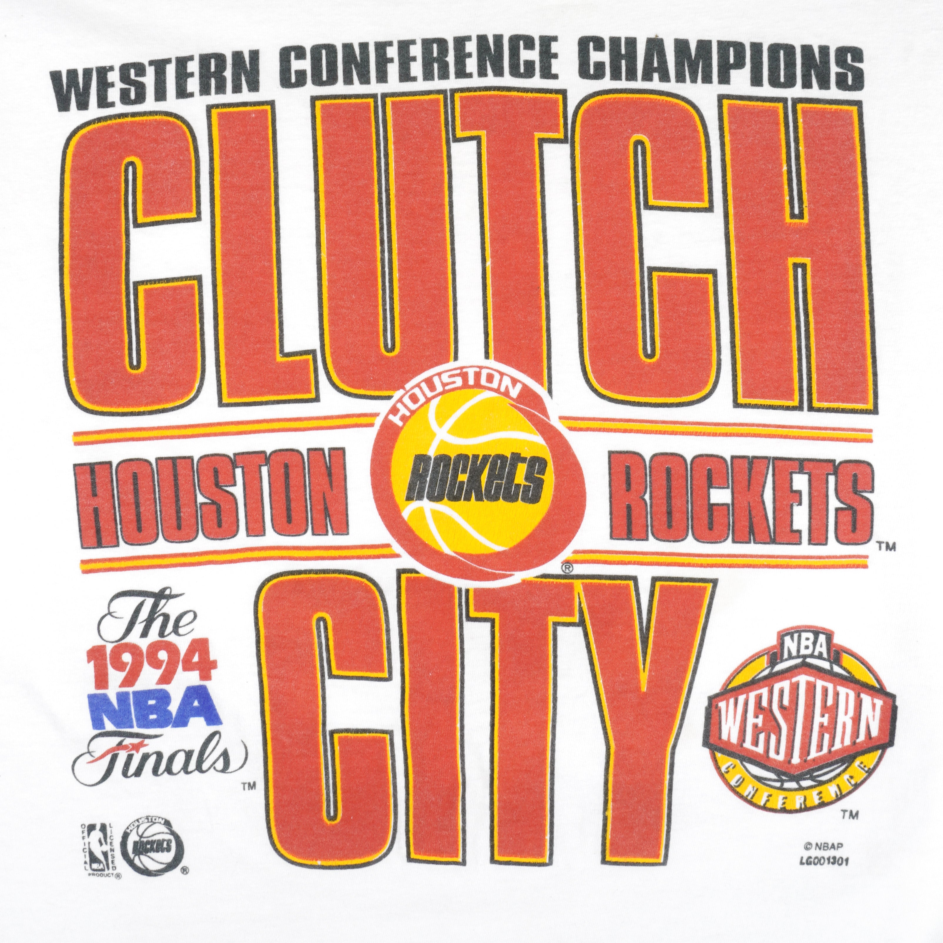90s Houston Rockets 1992 NBA Basketball t-shirt Extra Large - The