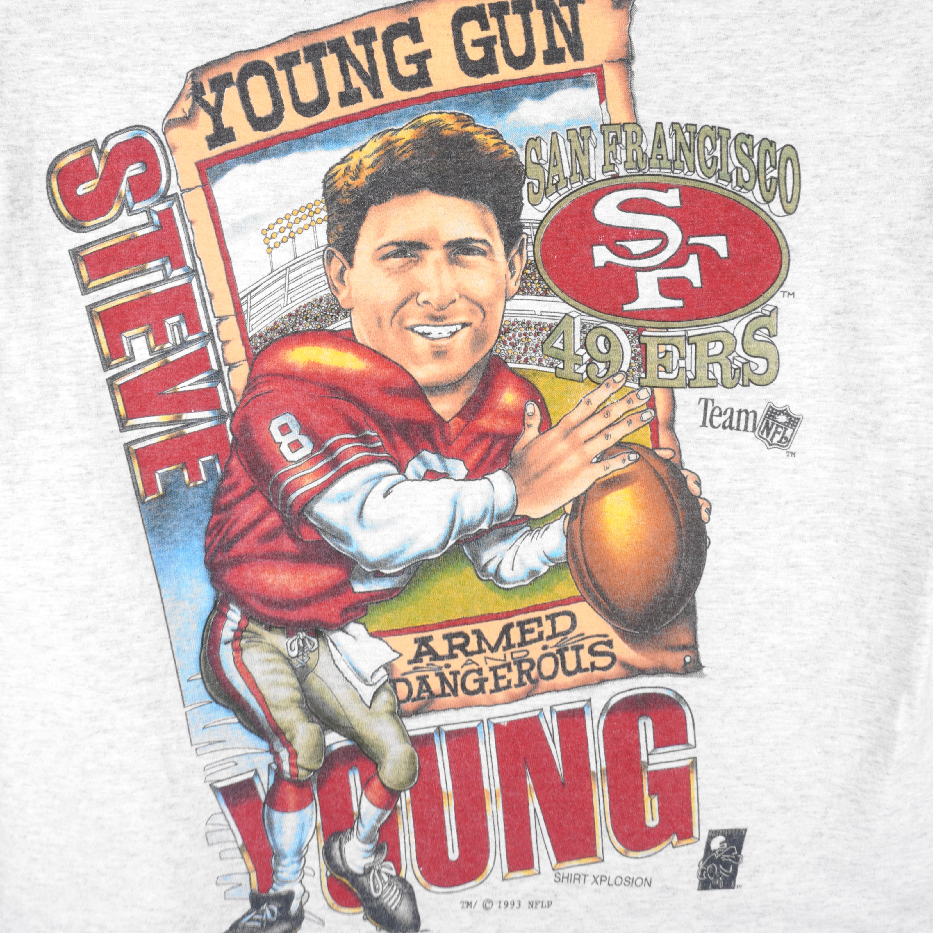 Steve Young San Francisco 49ers Logo Athletic 90s vintage NFL