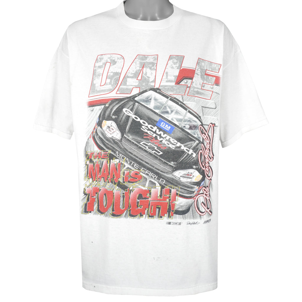 NASCAR - Dale The Man Is Tough T-Shirt 1990s X-Large Vintage Retro