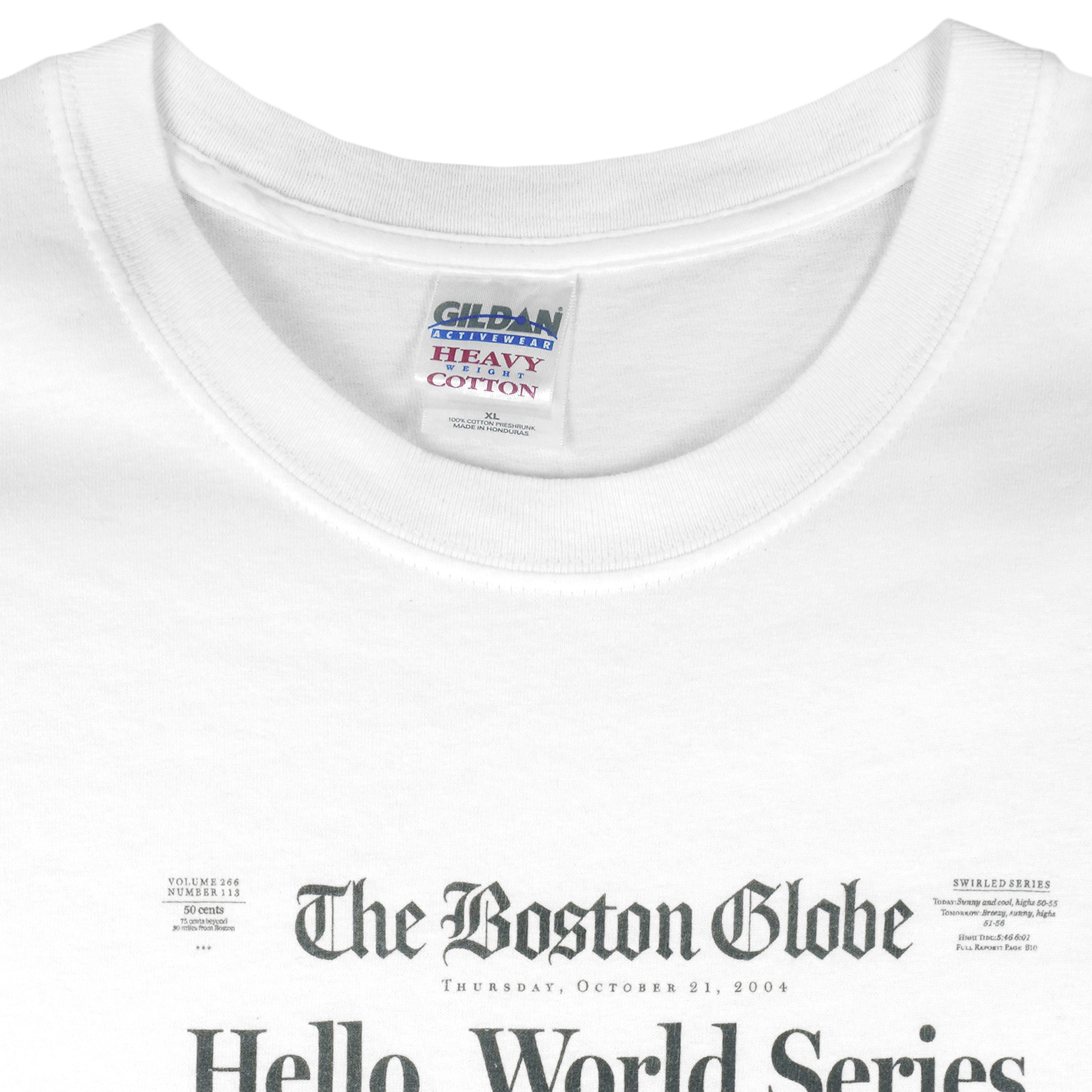 Gildan Heavy 2004 Boston Red Sox World Champions Caricature T-Shirt