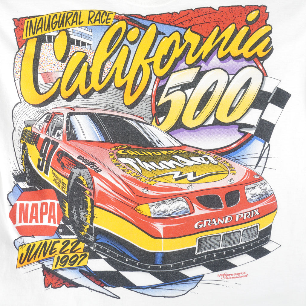 NASCAR - California 500 Inaugural Race Grand Prix T-Shirt 1997 Large Vintage Retro