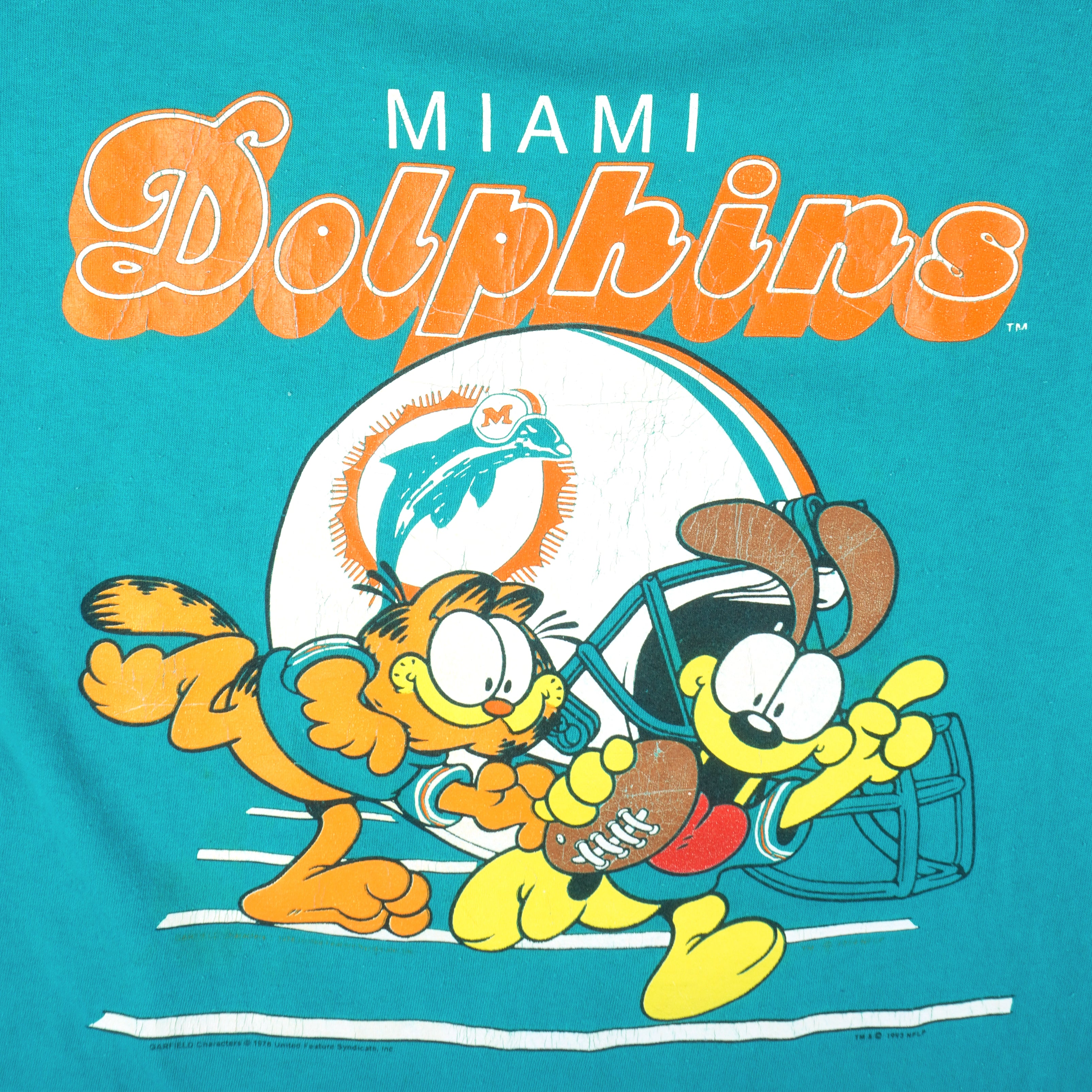 Miami Dolphins SALEM Teal Dolphin NFL Football Tee (L)