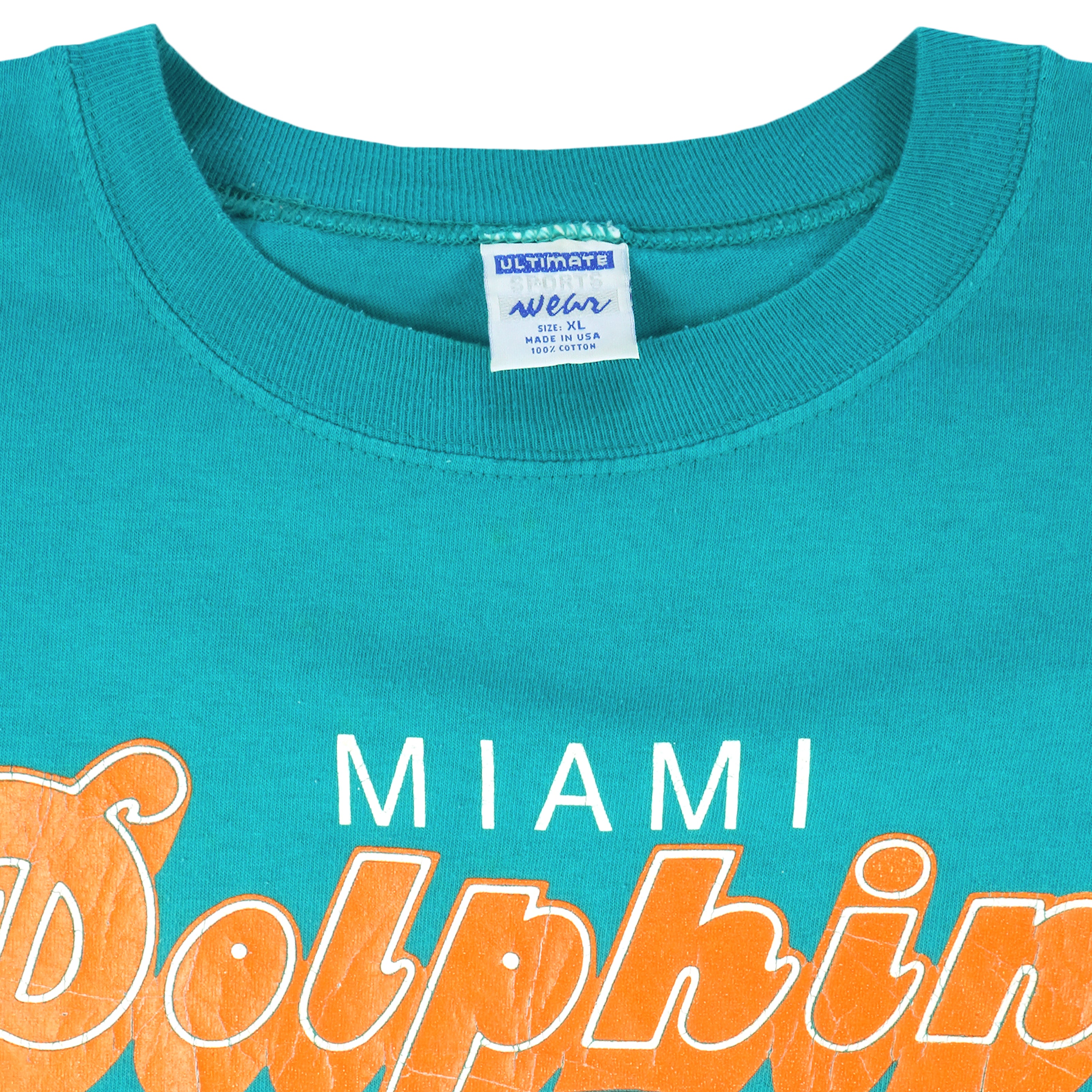 Vintage NFL Miami Dolphins Tee Shirt Size Medium Made in USA