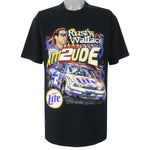 NASCAR (Chase) - Rusty Wallace Miller Racing T-Shirt 1990s X-Large Vintage Retro