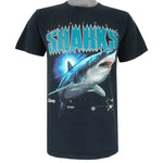 NHL (Salem) - Black San Jose Sharks T-Shirt 1991 Medium